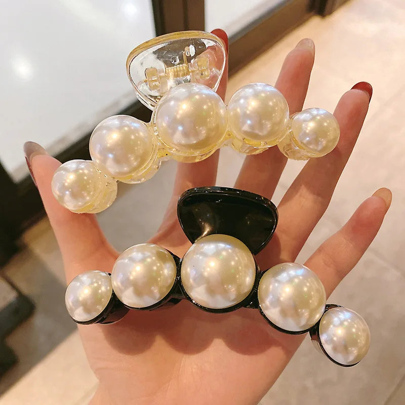 Set haarclips met moderne print