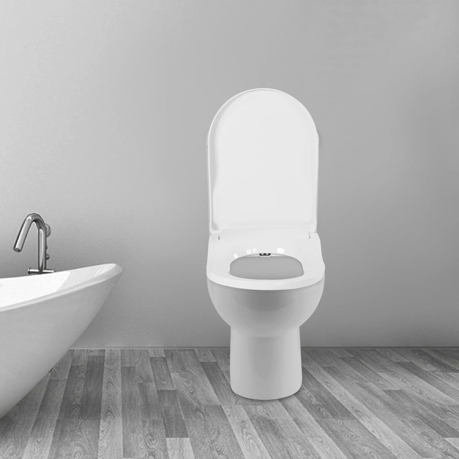 Witte wcbril met matte afwerking – Modern en strak