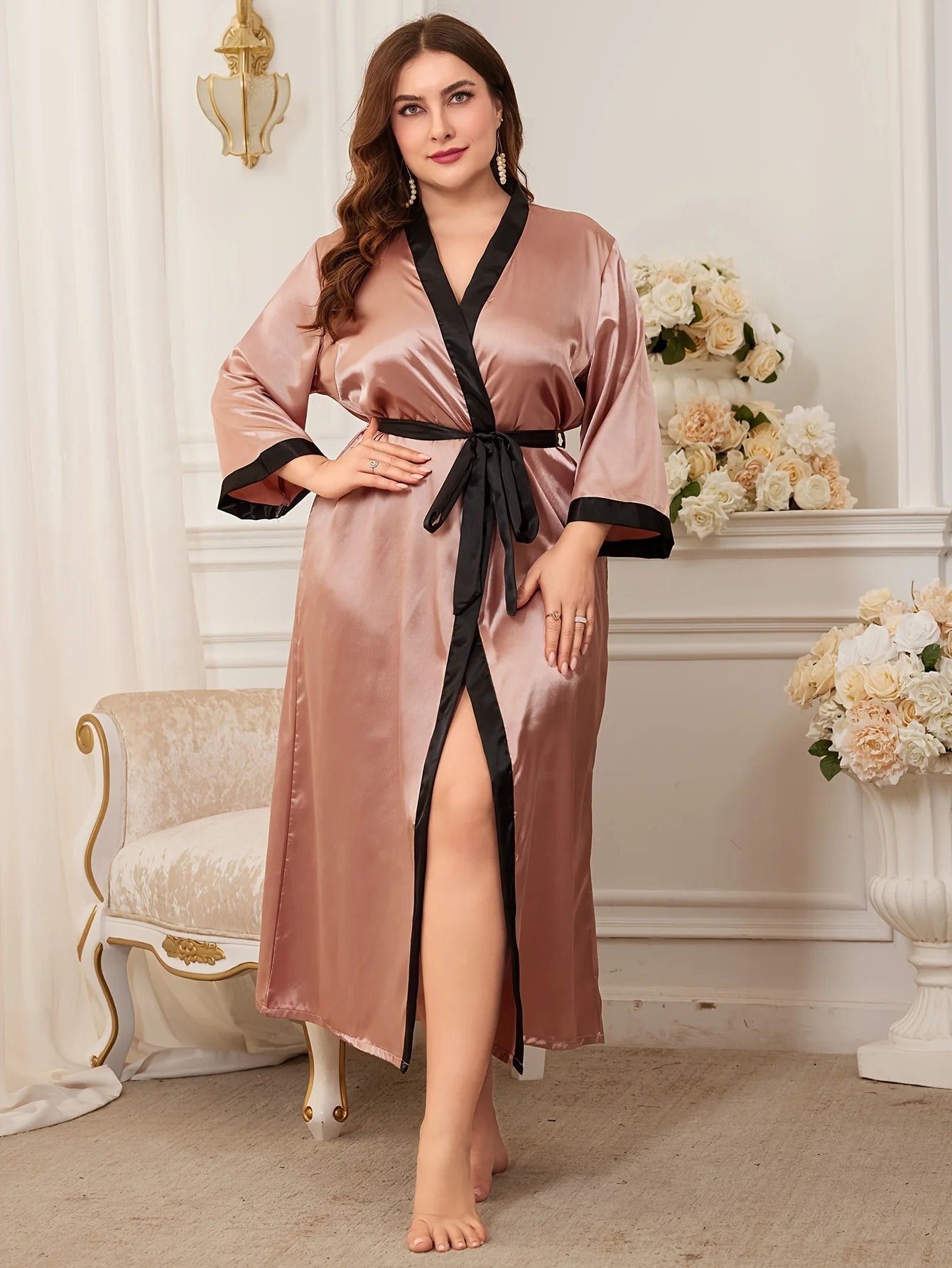Satijnen ochtendjas dames Hunkemöller roze – Elegant ontwaken