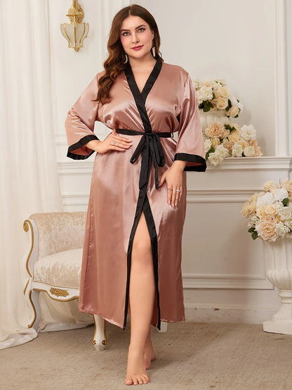 Satijnen ochtendjas dames Hunkemöller roze – Elegant ontwaken