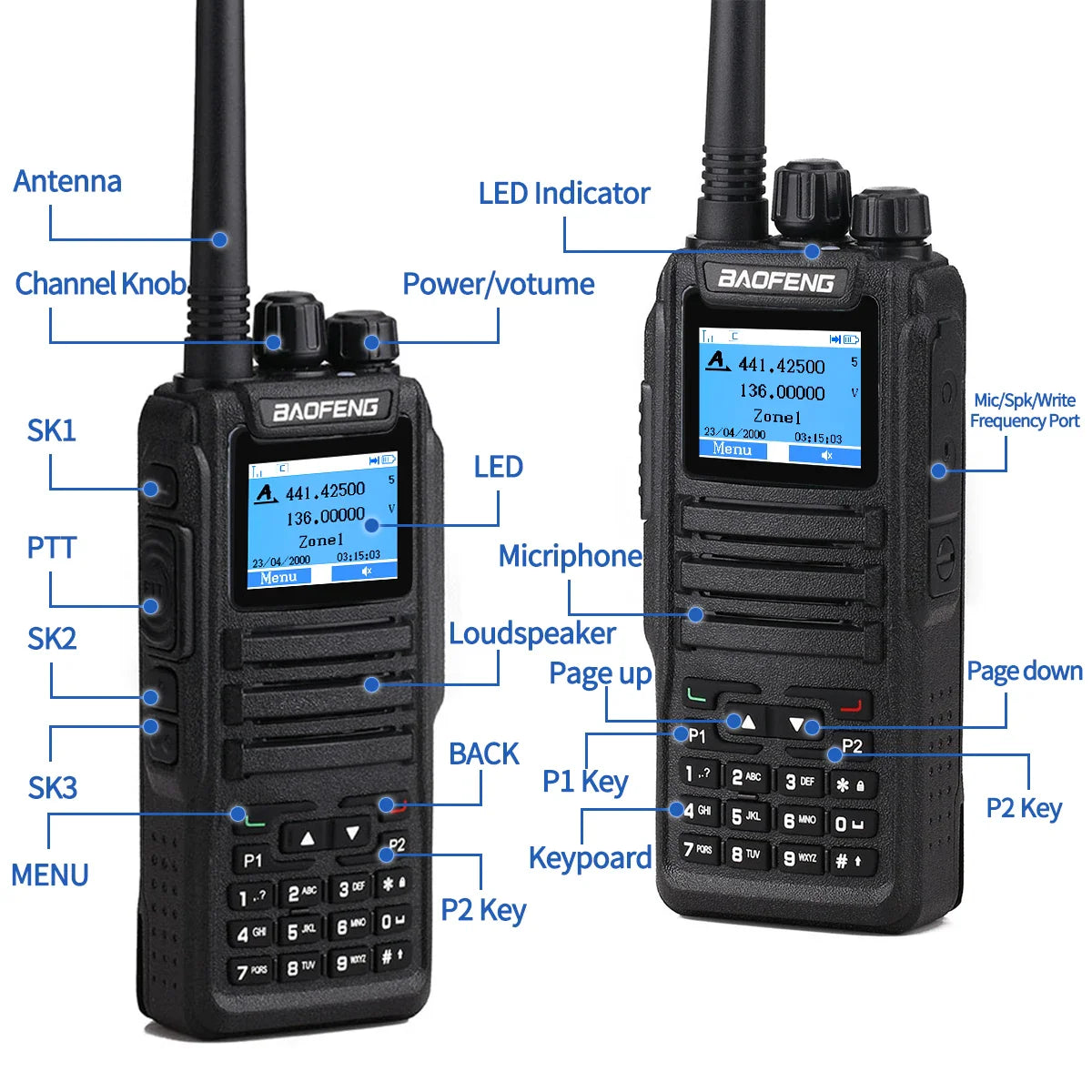 Walkie talkies met oplaadbare batterijen