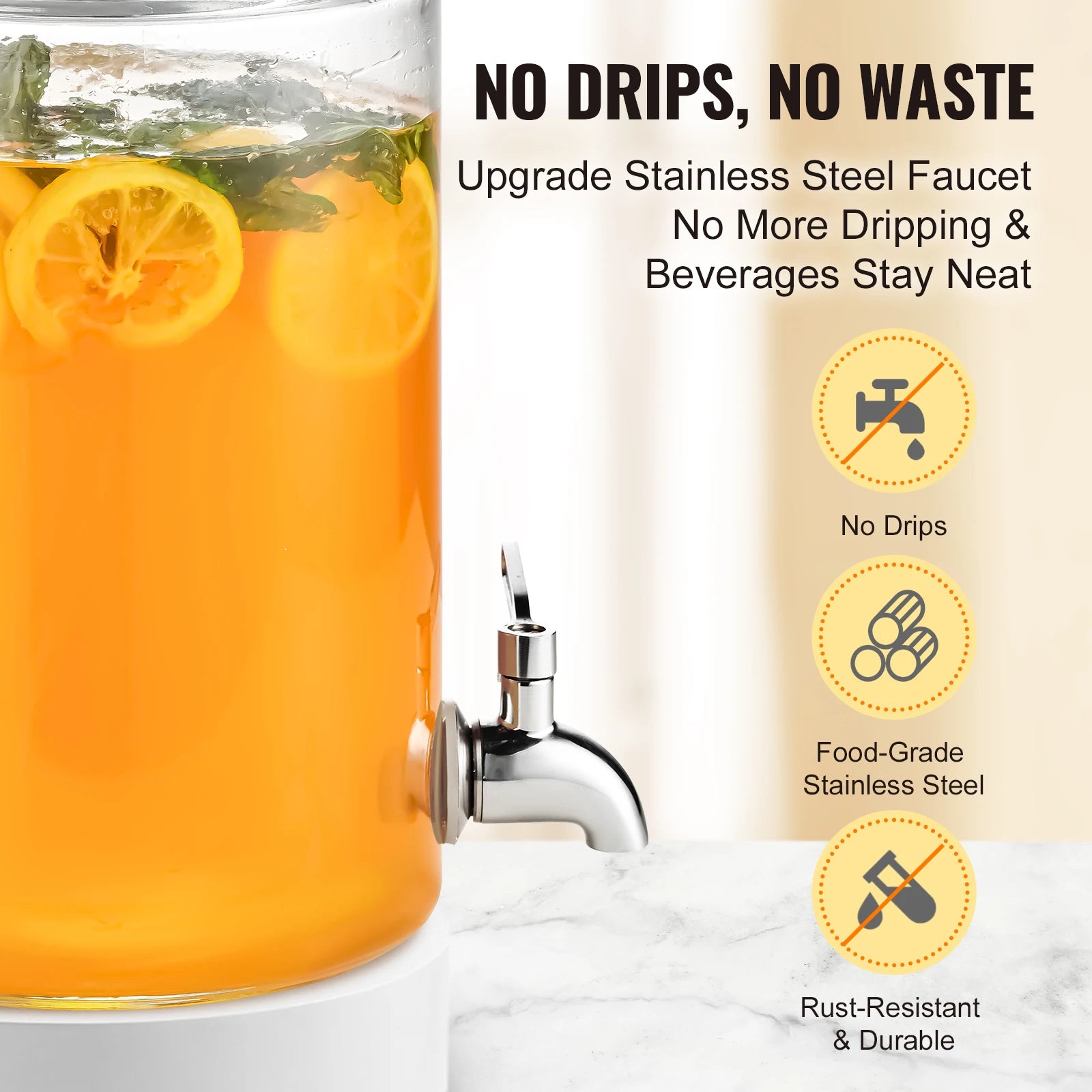 Drankdispenser met gekleurd glas – Unieke uitstraling