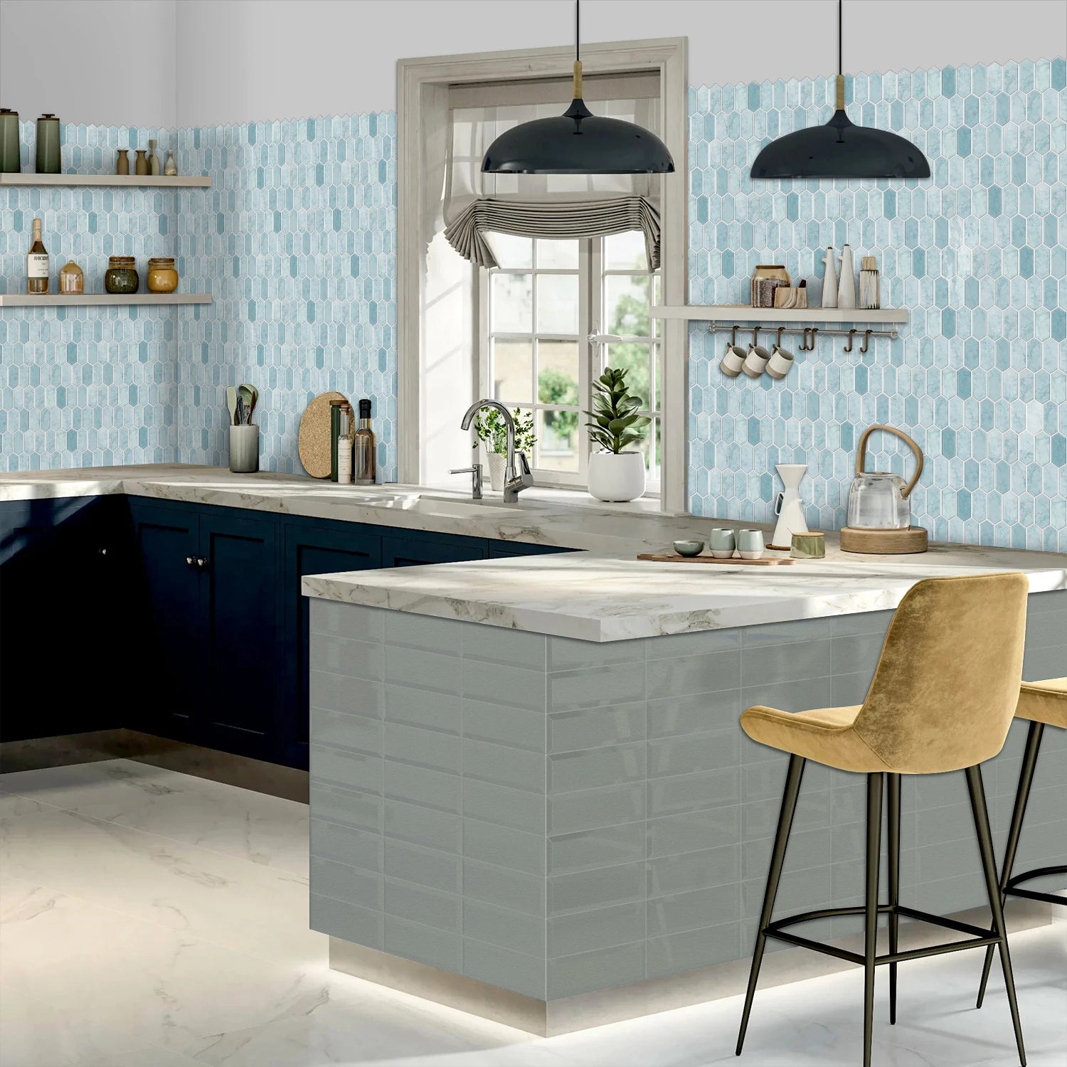 Hexagon mozaiek keukenwand – Uniek en trendy