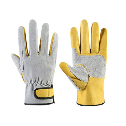 Stevige leren heren handschoenen met grip