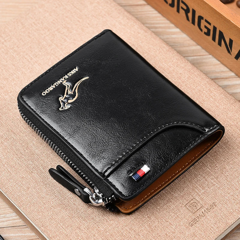 LV herenportemonnee zwart leer – Luxe basics