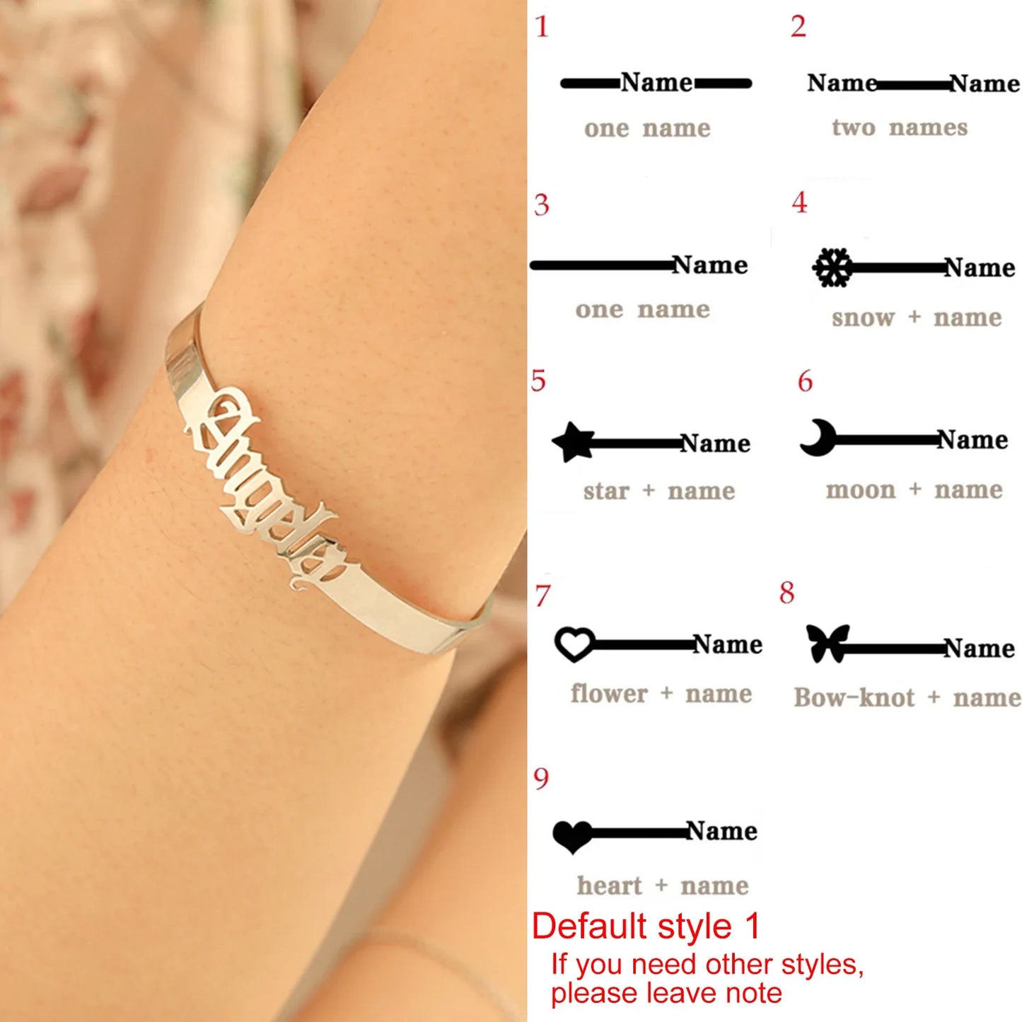 Armband met gravure van kindertekening
