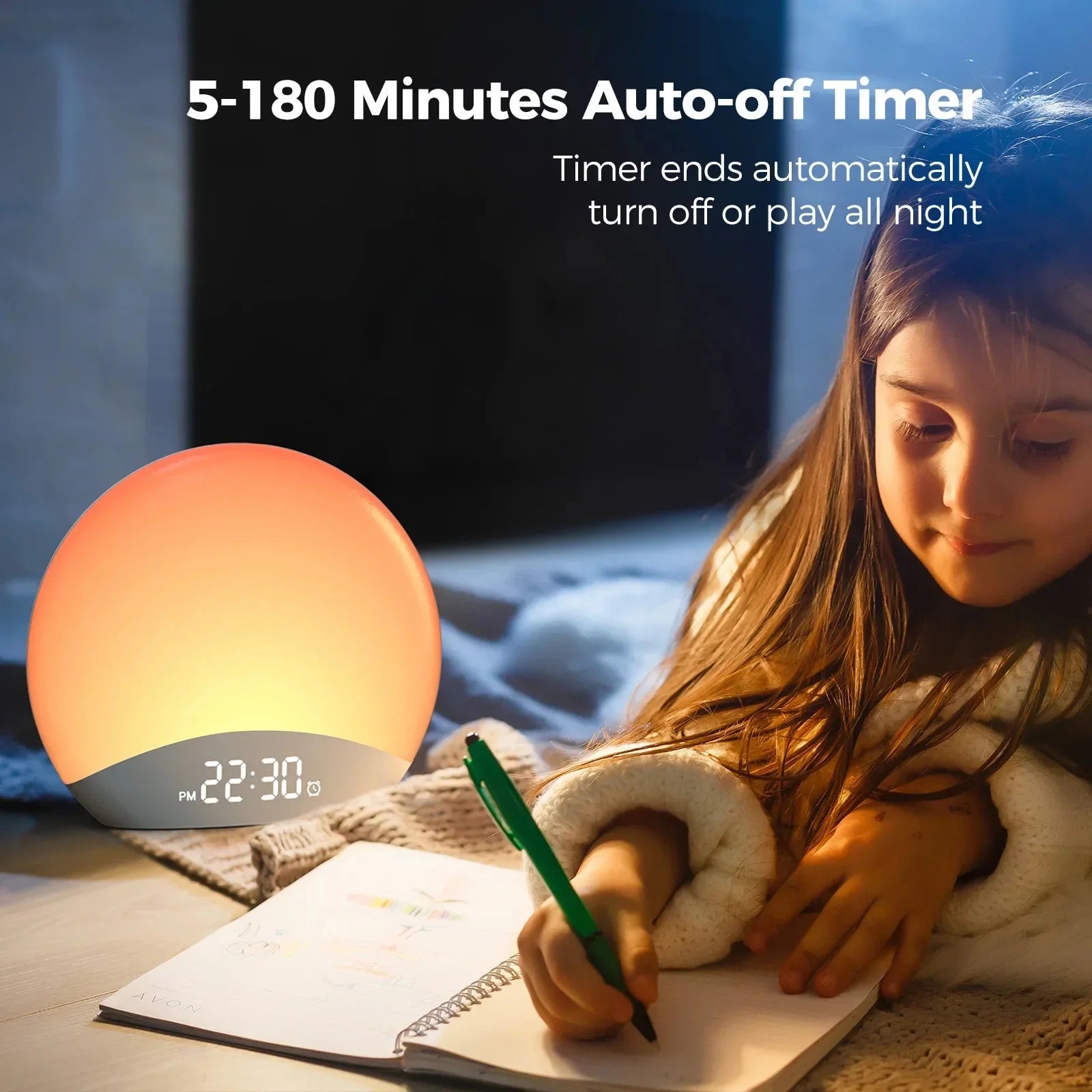 Wake up light met ingebouwde speaker – Voor muziek of geluiden