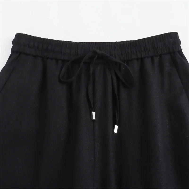 H&M linnen broek dames met rechte pijpen – Minimalistisch design