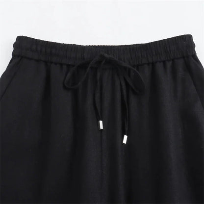 H&M linnen broek dames met rechte pijpen – Minimalistisch design