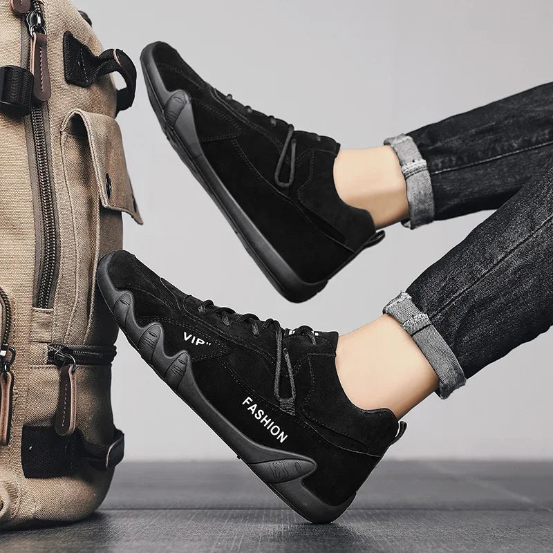 Heren sneakers met ademende mesh structuur