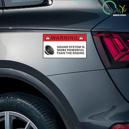 Auto stickers - Waarschuwende stickers voor krachtig geluidssysteem
