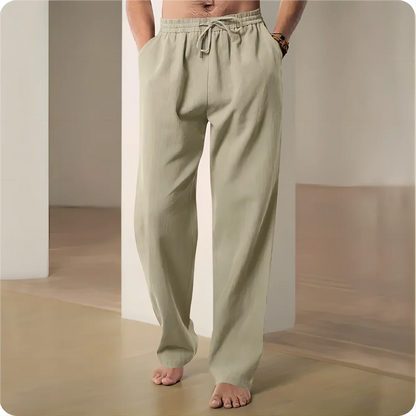 Linnen broek heren met splitjes – Ventilerend en speels
