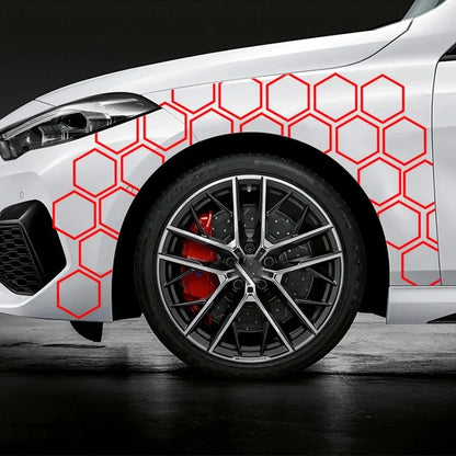 auto stickers - hexagon design voor unieke styling