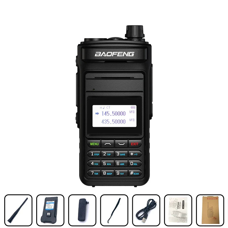 Walkie talkie met dubbele voedingsoptie