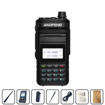 Walkie talkie met dubbele voedingsoptie