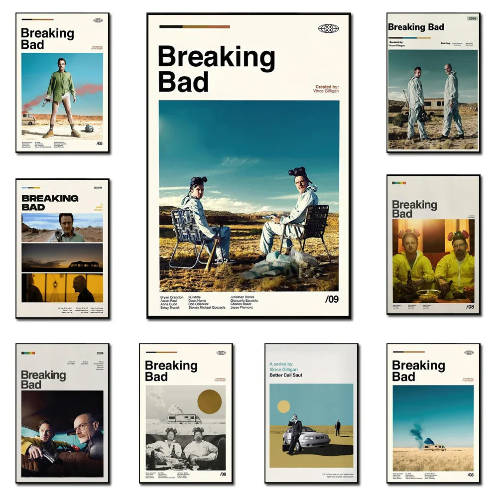 Set posters in botanische stijl