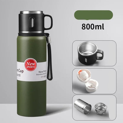 Thermosfles met brede opening – Makkelijk schoon te maken