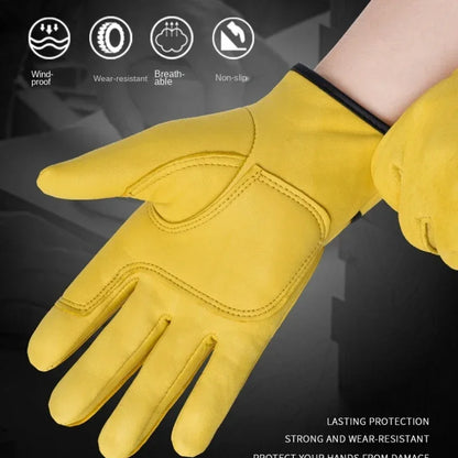 Thermische lederen heren handschoenen