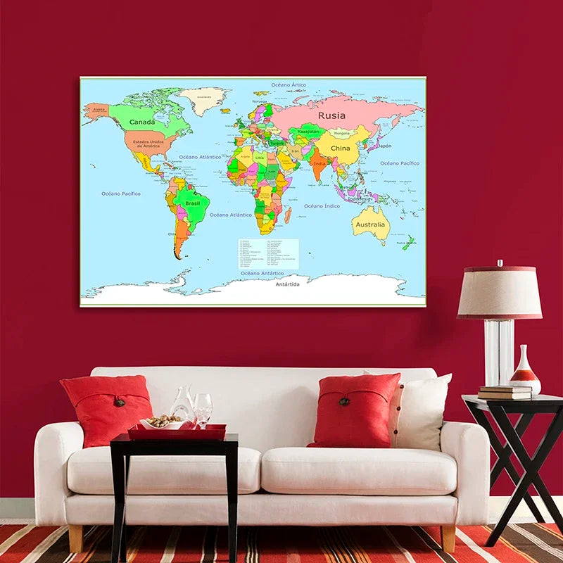 Wereldkaart als magneetbord – Combineer nut en sfeer