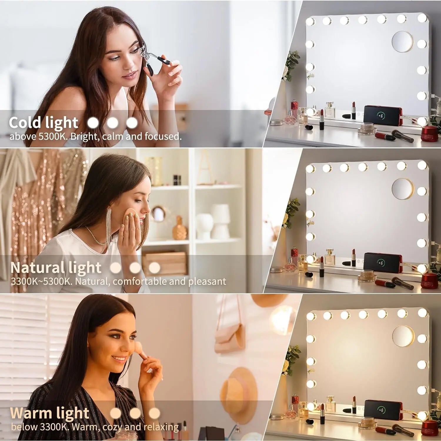 Make-up spiegel met verlichting en touchbediening – Intuïtief en stijlvol