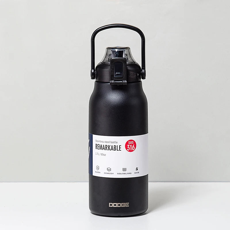 Thermosfles met bamboe afwerking – Duurzaam en mooi