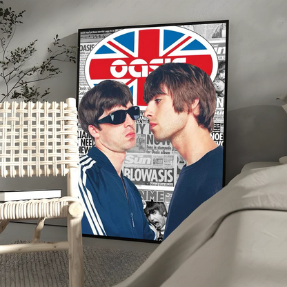 Poster met lijnen en vlakken in modern design
