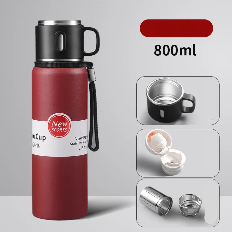 Thermosfles met trendy patroon – Fashionable en functioneel