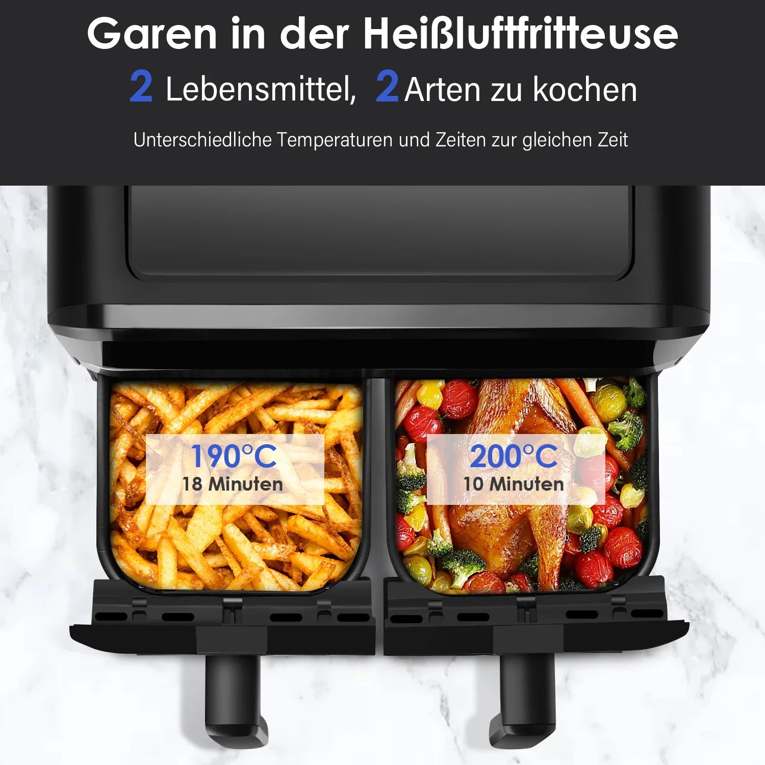 Airfryer XXL met accessoireset – Grillen, bakken en braden