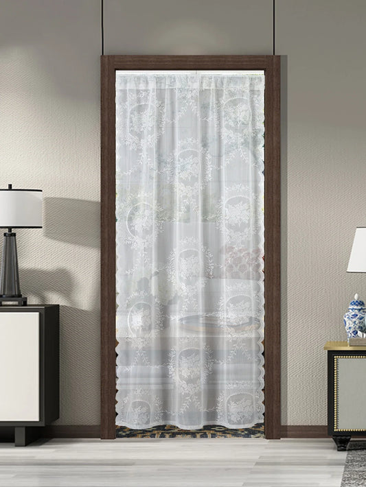 Deur gordijn met neutrale strepen – Modern design
