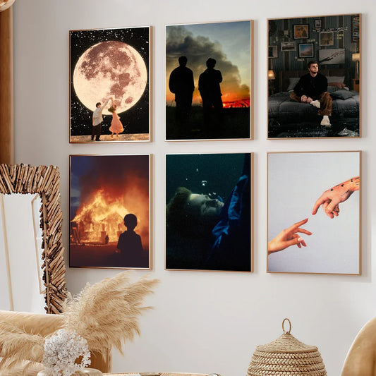 Poster met kaart van wereld of stad