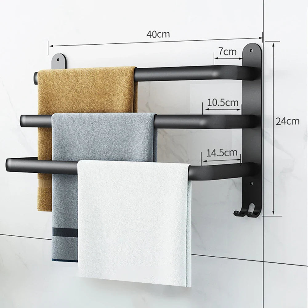 Opklapbaar handdoek rek – Ideaal voor kleine badkamers