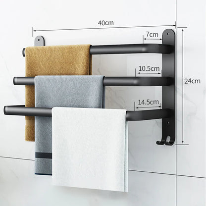 Opklapbaar handdoek rek – Ideaal voor kleine badkamers