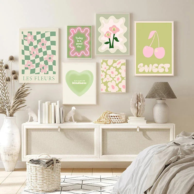 Vintage posters met textiellook