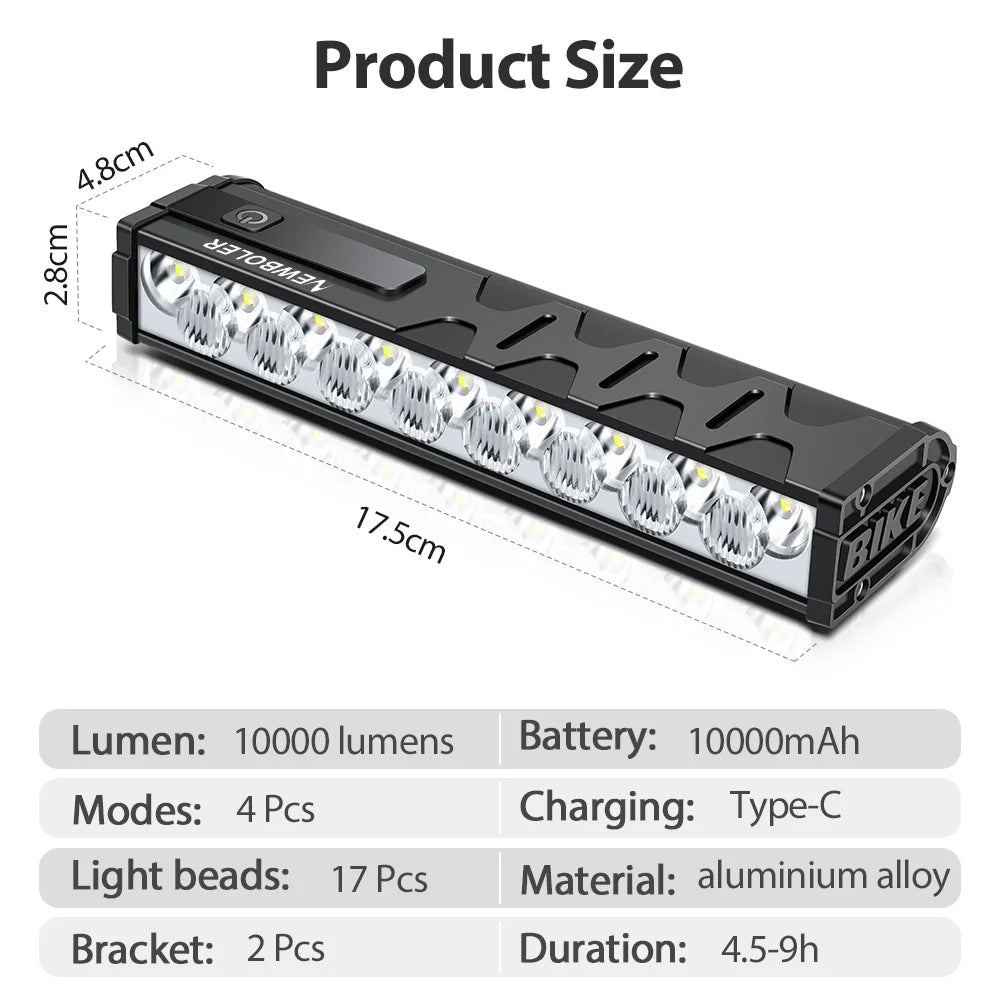 LED fietslamp voor sportieve fietsers en forenzen