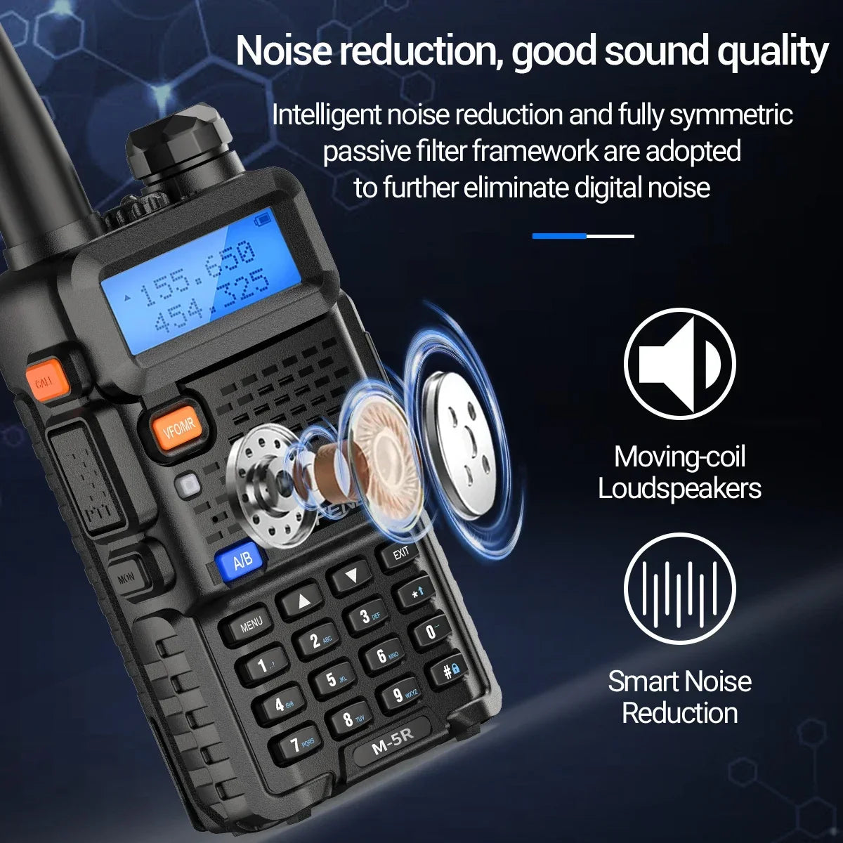 Walkie talkie professioneel met trilfunctie