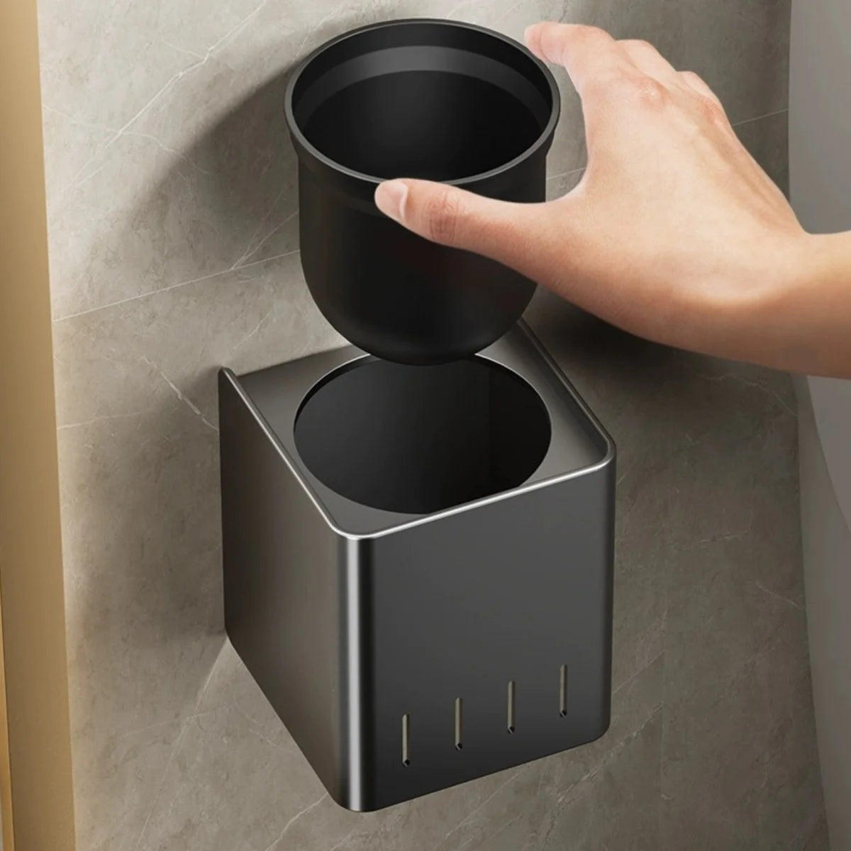 Tiger toiletborstel set zwart RVS – Trendy en krachtig