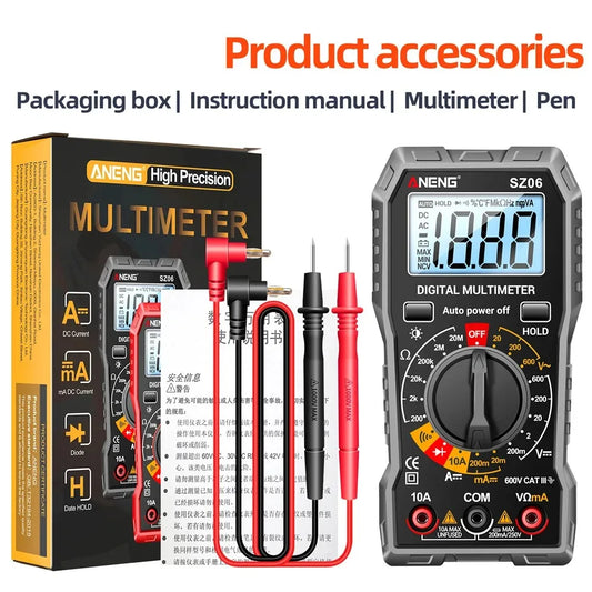Multimeter met ingebouwde zekeringbeveiliging