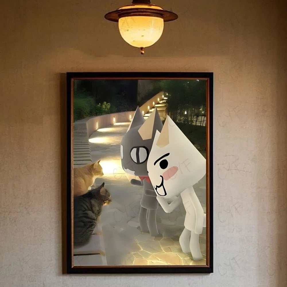 Poster in zachte pastelkleuren
