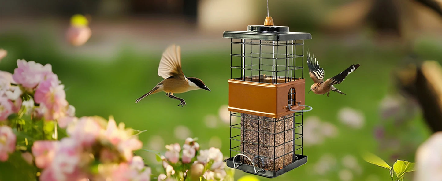 Moderne vogelhuisjes op paal – Minimalistisch design