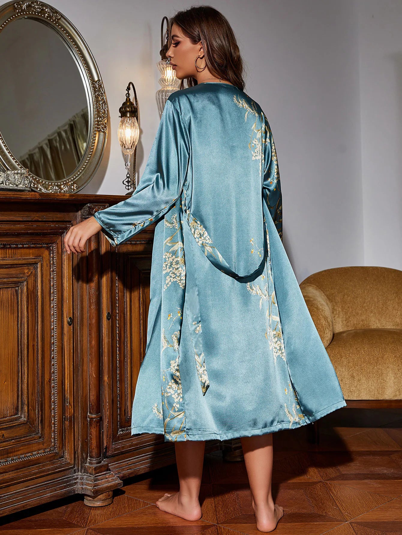 Dames ochtendjas met capuchon en zakken – Praktisch en warm