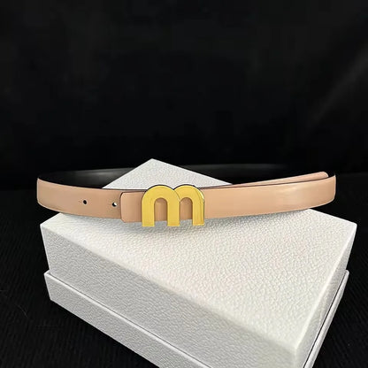 Minimalistische riem dames in neutrale tint