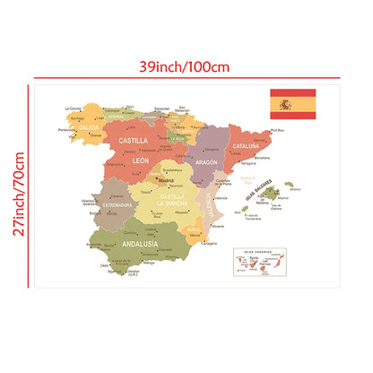 Wanddecoratie wereldkaart in XL formaat