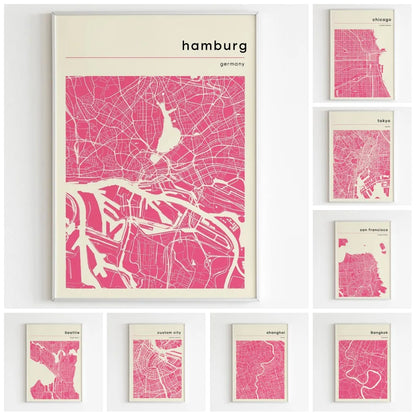 Poster met grafisch ontwerp in kleur