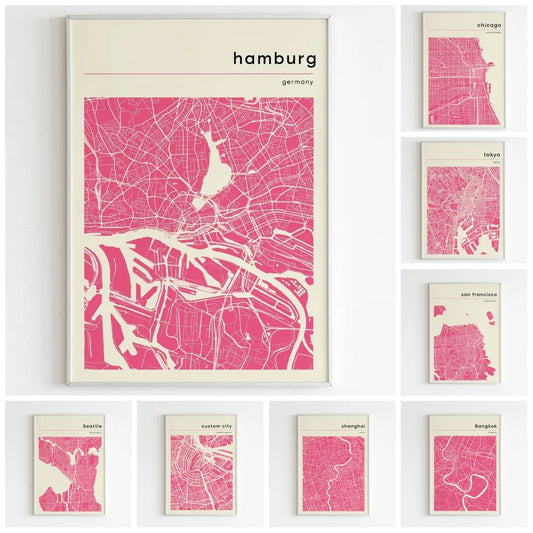 Poster met grafisch ontwerp in kleur
