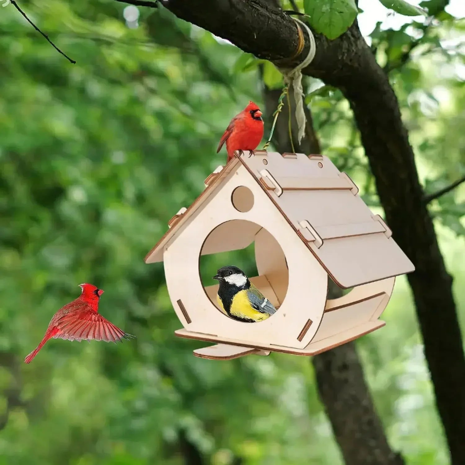 Intratuin vogelhuisje met bodemplaat – Extra bescherming