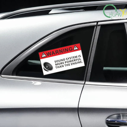 Auto stickers - Waarschuwende stickers voor krachtig geluidssysteem