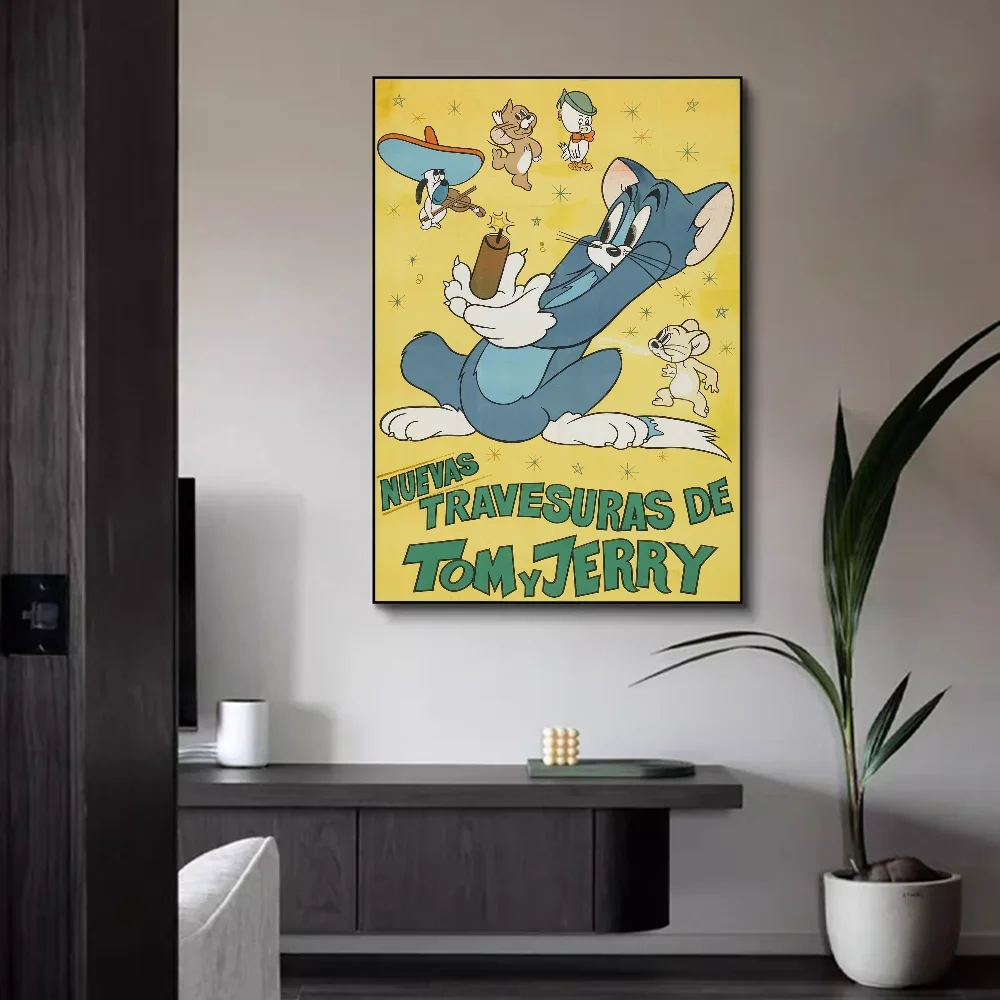 Wandposter met bloemen in vaas