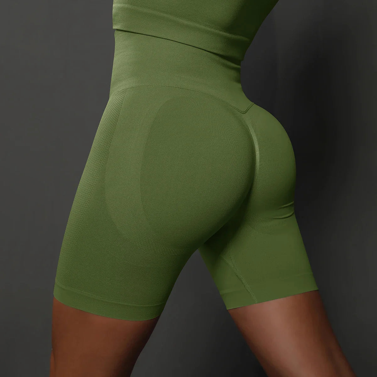 Stretch yoga outfit in neutrale kleuren
