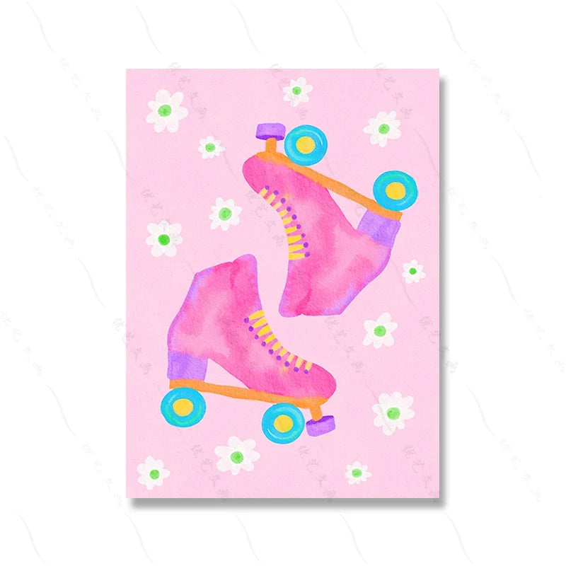 Poster met dieren in zachte kleuren