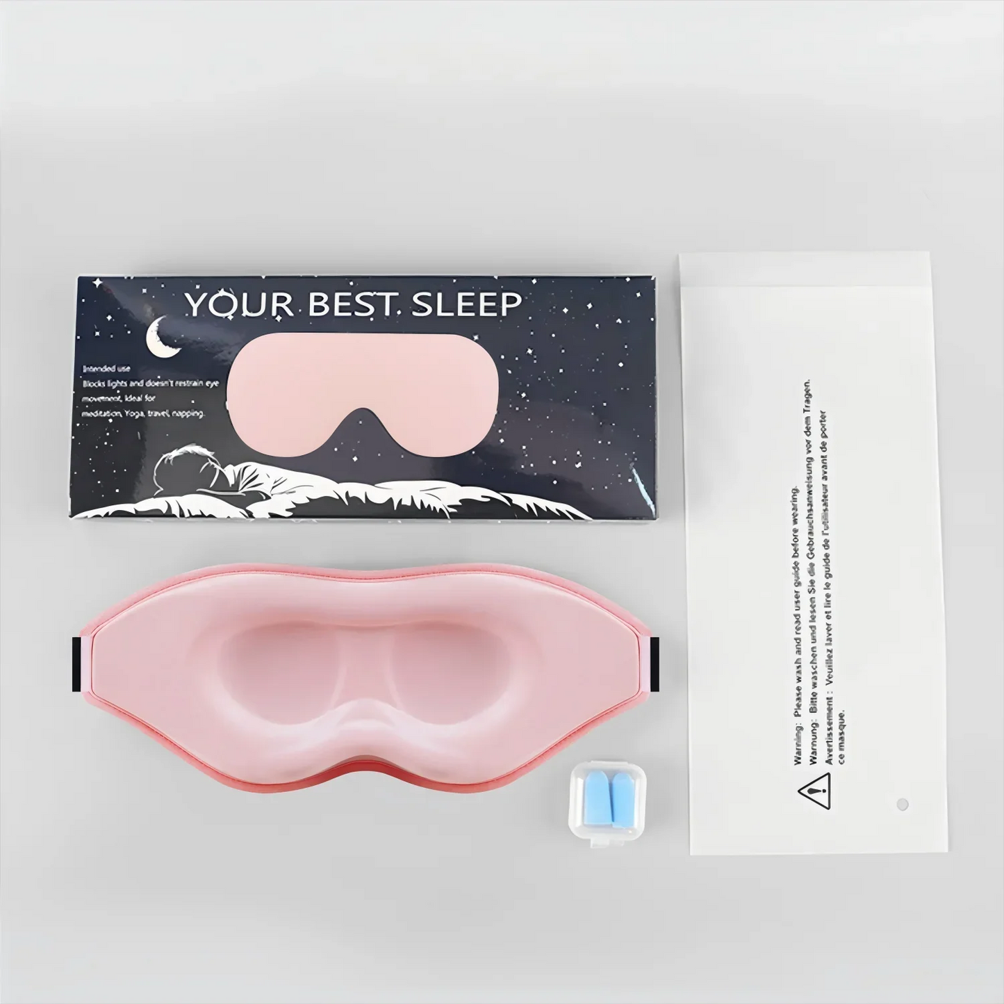 Slaapmasker met oordopjes inbegrepen